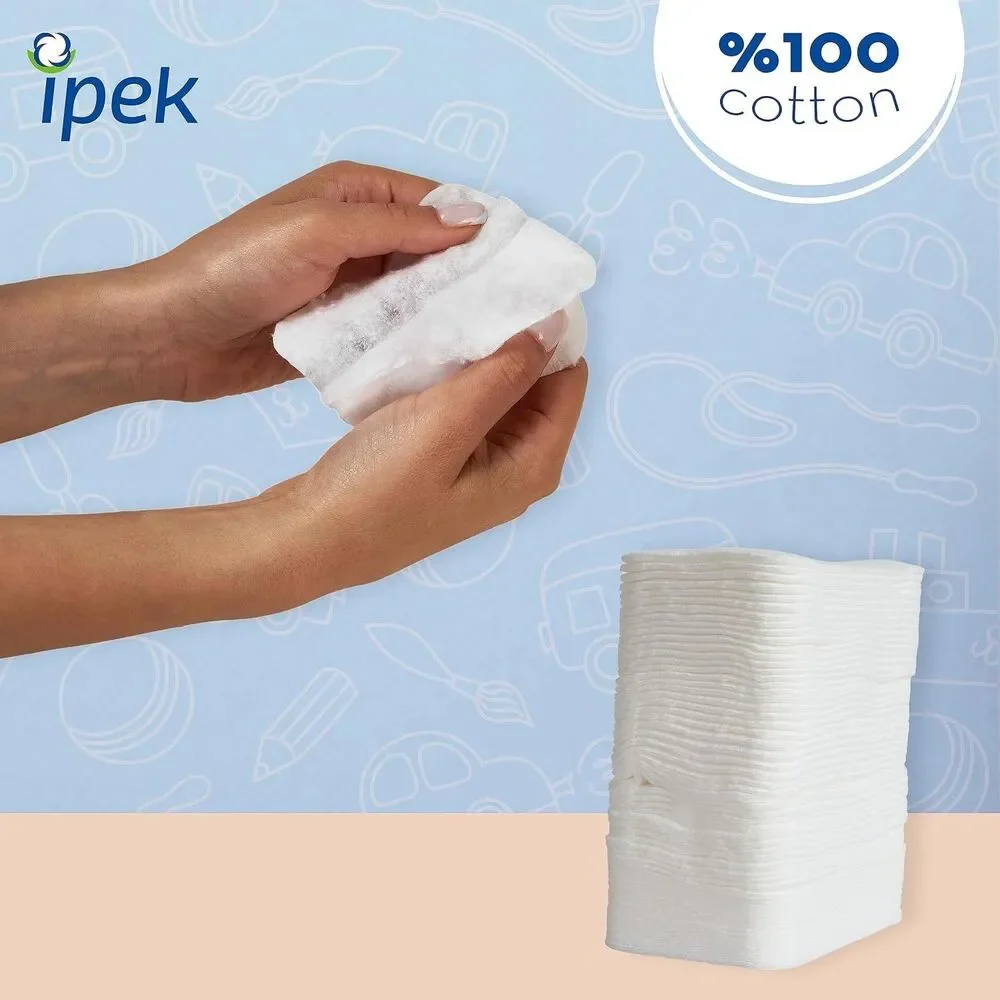 IPEK Baby Cleaning Cotton Pads, 6 Packs of 60 pieces each pack